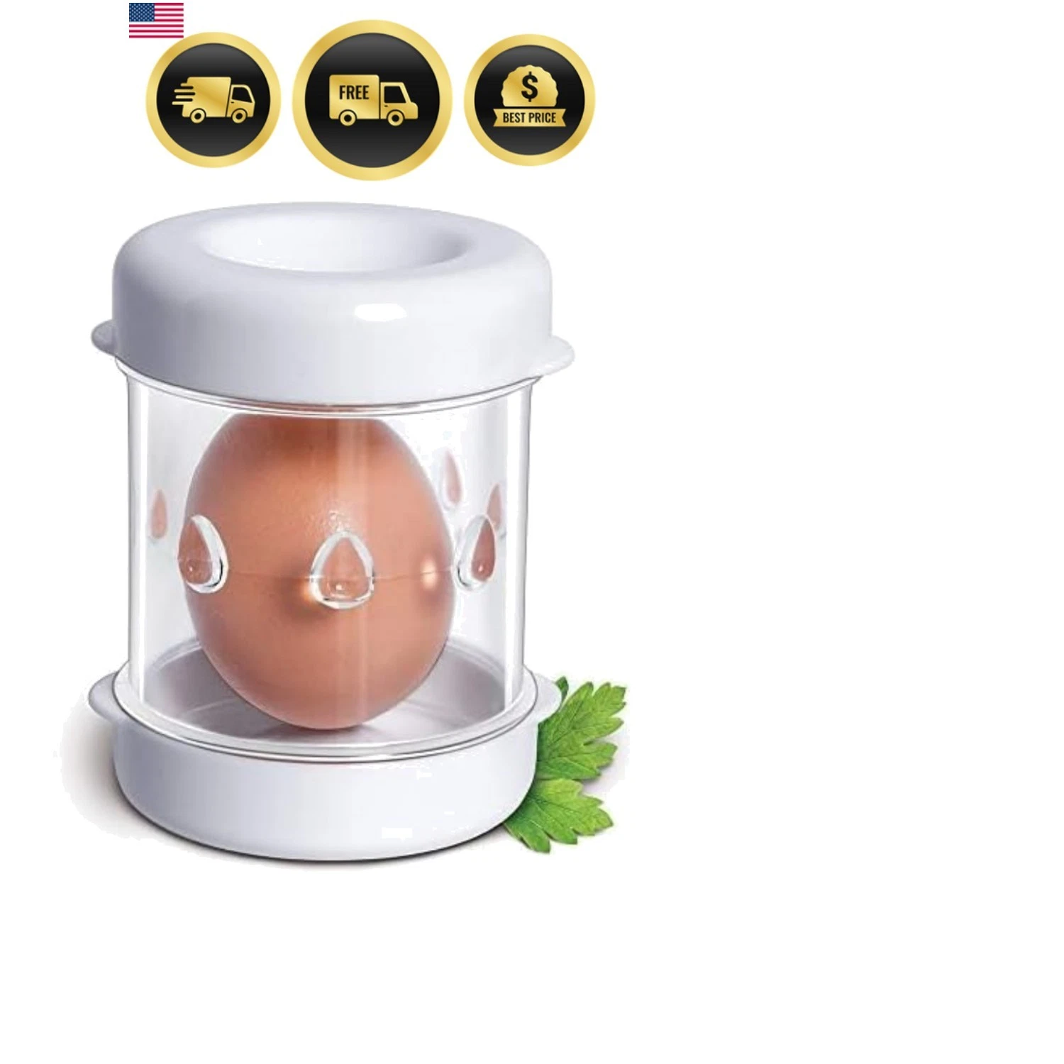 The Boiled Egg Peeler White