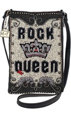 Mary Frances Queen Of Rock Beaded Crossbody Phone Bag Clutch