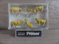 Preiser 10147 H0 Figuren KüHe Hellbraun 1:87 In Ovp