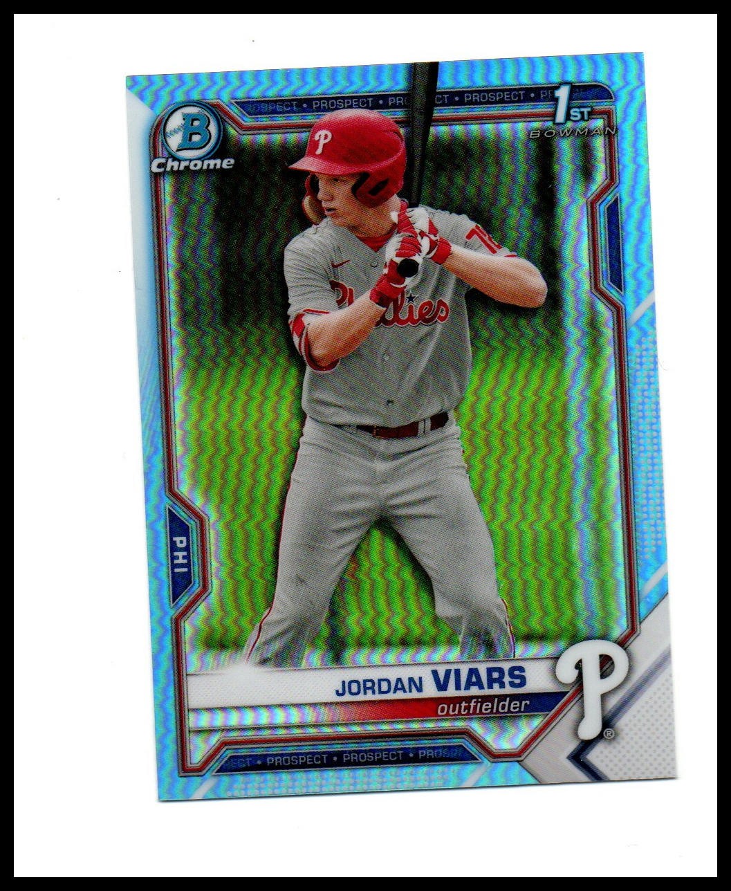 2021 Bowman Draft #BDC-132 Jordan Viars Chrome Sky Blue Refractor