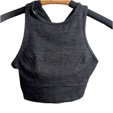 JoyLab Longline Sports Bra Size XXS Medium Support Charcoal NEW