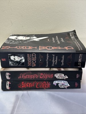 Vintage Dark Fantasy Vampire 3 Book Lot, Secret Circle, Vampire Diaries, Night