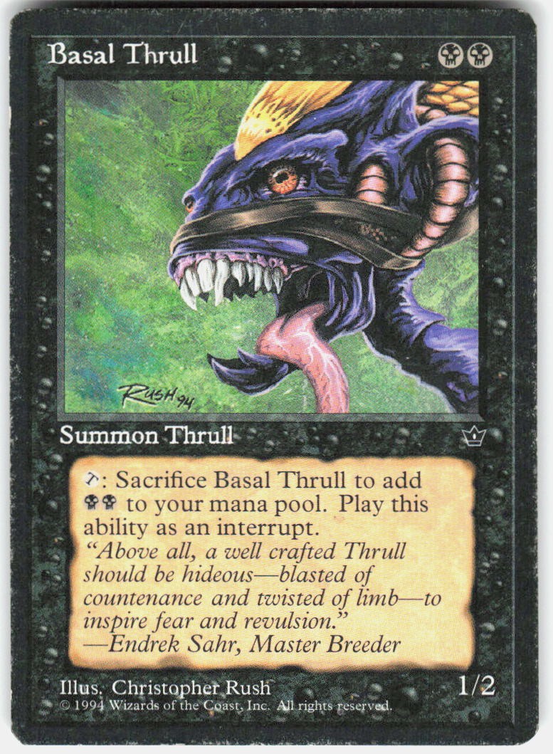 Basal Thrull (Rush) Common Fallen Empires Magic: The Gathering Heavily Played