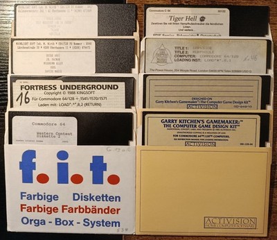 C64 - Commodore 64 Disk / Games Bundle / 8 Original Disks / Collection