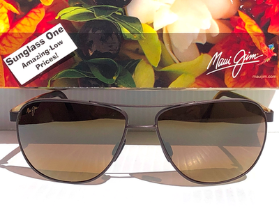 Maui Jim CASTLES Matte Chocolate POLARIZED HCL Bronze GLASS