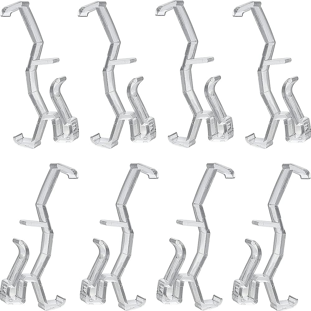Valance Clips 10Pcs 2.5'' Window Blinds Hidden Clip Clear Plastic for Horizontal