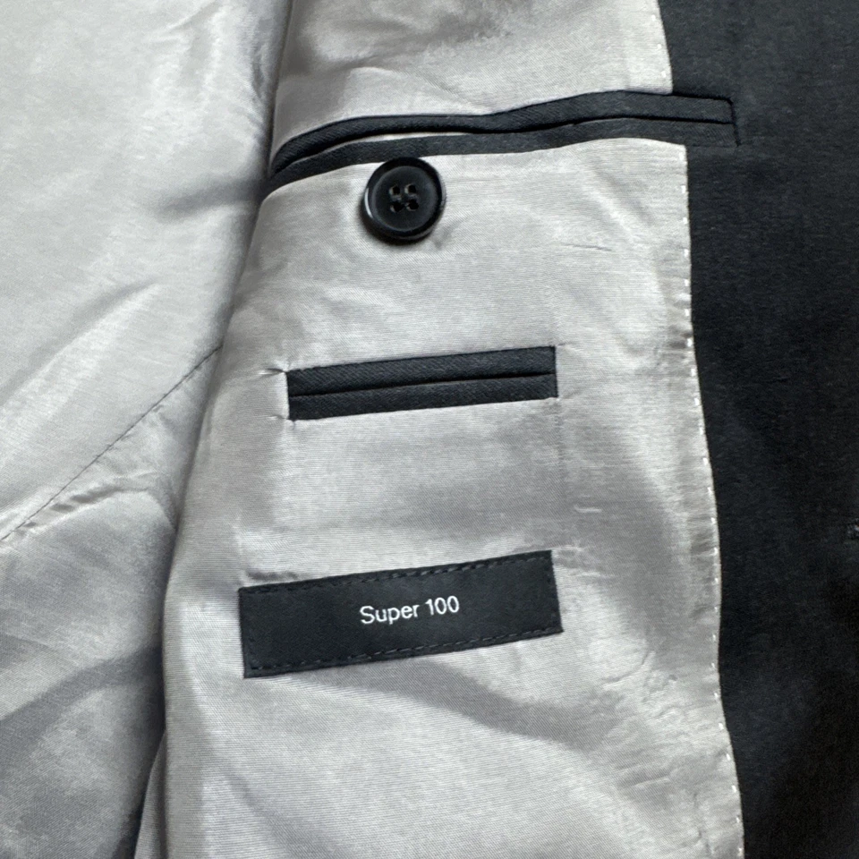 Hugo Boss Suit Men 42S Dark Gray Charcoal Pasolini Movie Super 100 Pants 34 x 28 - Image 4 of 4