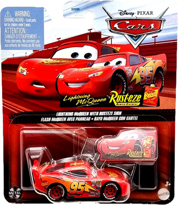 Disney PIXAR DXV29 Cars 1:55 Auto GCC81 Lightning McQueen With Rusteze Sign