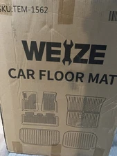 WEIZE All Weather TPE Floor Mats Cargo Liner Set 6 for Tesla Model Y 2021-24