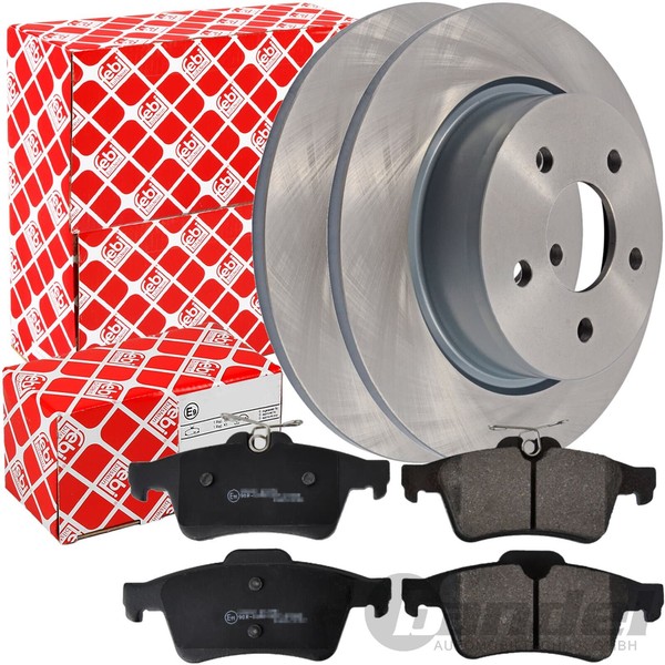 febi Bremsscheiben 278Mm+ BelÄGe Hinten Passend FüR Ford Tourneo Transit Connect-image