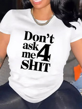 Women Casual Short Sleeve Tee 1 Pcs 100 Heavy Cotton - Comfortable Crew