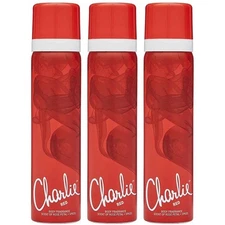 Pack of (3) Revlon Charlie Red Body Spray 2.5oz (75ml)