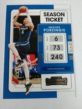 2021-22 Panini Contenders Basketball Card Kristaps Porzingis Dallas Mavericks NM