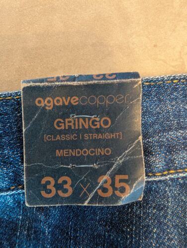Agave Denim Gringo Mendocino Classic Straight Men's Jeans Size 33x35 NWT - Picture 2 of 7
