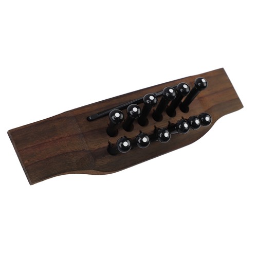 15Pcs Set 12 String Guitar Rosewood Bridge Guitar Bridge Nut Saddle Black Pi HR6 - Picture 24 of 24
