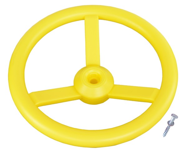 Steuerrad FüR Spielturm Gelb Lenkrad Kletterturm Baumhaus Kinder Lenker 31 Cm-image