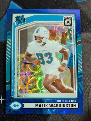 2024 Donruss Optic Preview Rated Rookie Blue Scope Prizm Malik Washington RC