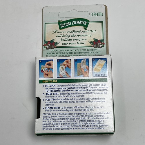 New Vintage Gel Glade Plug Ins Refills-Holiday Evergreen - Picture 3 of 5