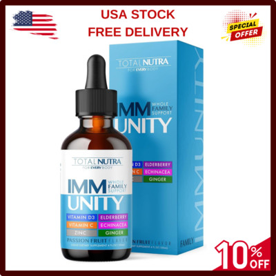 Total Immune 6-in-1 Liquid Multivitamin Supplement | 100% Daily Zinc Vitamin ...
