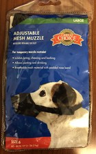 Great Choice Adjustable 8" Mesh Muzzle Black Intermediate Sz 6 60-80 Lb Dog NEW