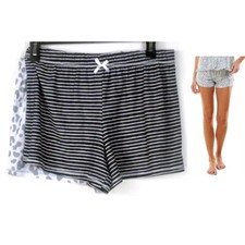 2 Pair Roudelain Cozy Printed Pajama Sleep Shorts Stripe Animal Choose Size New