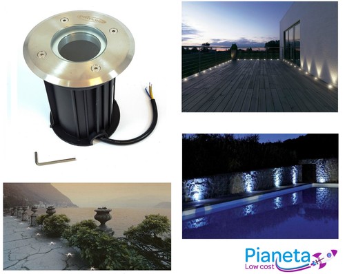 Faretto Led Calpestabile DC12V 5W Acciaio Inox IP67 3000K, 4000K - Foto 8