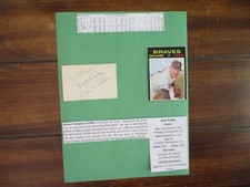 BOB PRIDDY(Died-2023)Signed Trimmed Index Card w/8 x 11 Display w/1971 Topp/Obit