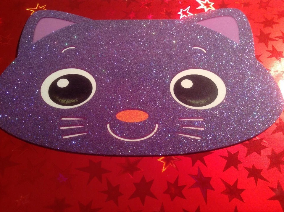 Tarjeta de Halloween Gatito Púrpura Brillante American Greetings Sin Usar+env Foto 2 de 4