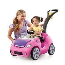Quiet Ride Push Car For Toddlers Buggy Stroller Outdoor Walks Soft Wheels Pink