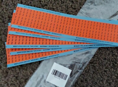 Pack of 5 - Brady WM-2-OR BlueStreak Release Wire Marking Cards. BradyID Y31315