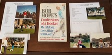 PHOTOS ET LIVRE MULTI-AUTOGRAPHES BOB HOPE TOURNOI DE GOLF 1988