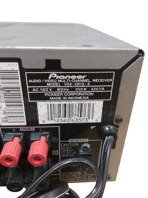 Pioneer VSX-D812 7.1 Channels Receiver for sale online | eBay Pioneer VSX-D812 7.1 Channels Receiver for sale online | eBay