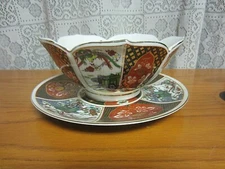 Imari Porcelain Japanese Porcelain Plate and Bowl