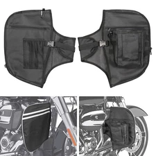 Soft Lowers Chaps Synthetic Leather Engine Bar Covers for Touring Models 1980-23