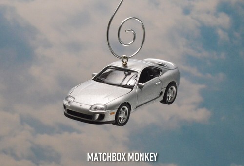 1993 Silver Toyota Supra Custom Christmas Tree Ornament 1/64 Adorno Hatchback - Picture 3 of 12
