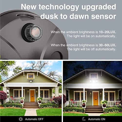 55w Led Dusk To Dawn Security Light 5500lm Exterior Flood Light Ip65 Waterproof - Picture 3 of 8