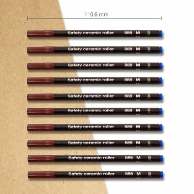 10 x Schmidt Safety Ceramic Roller 888 Medium Rollerball Refill, Genuine Schmidt