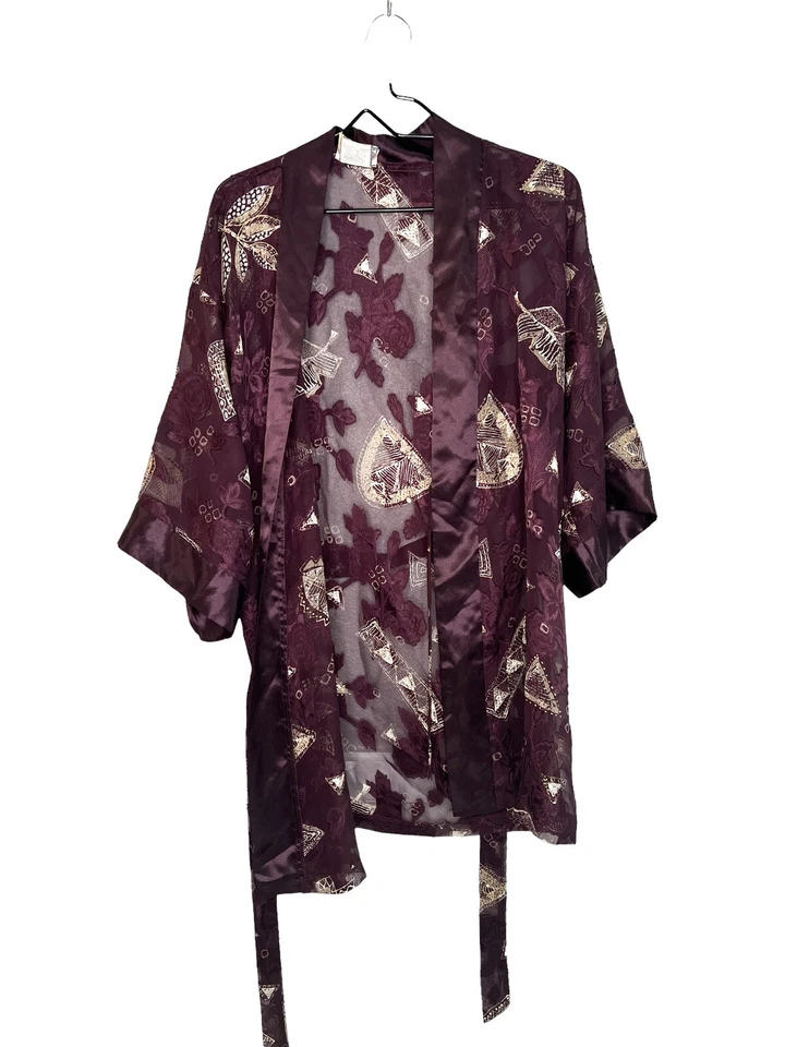 Conjunto de camisola bata lencería púrpura diosa de Tahití EE. UU. dinastía de California Foto 2 de 4