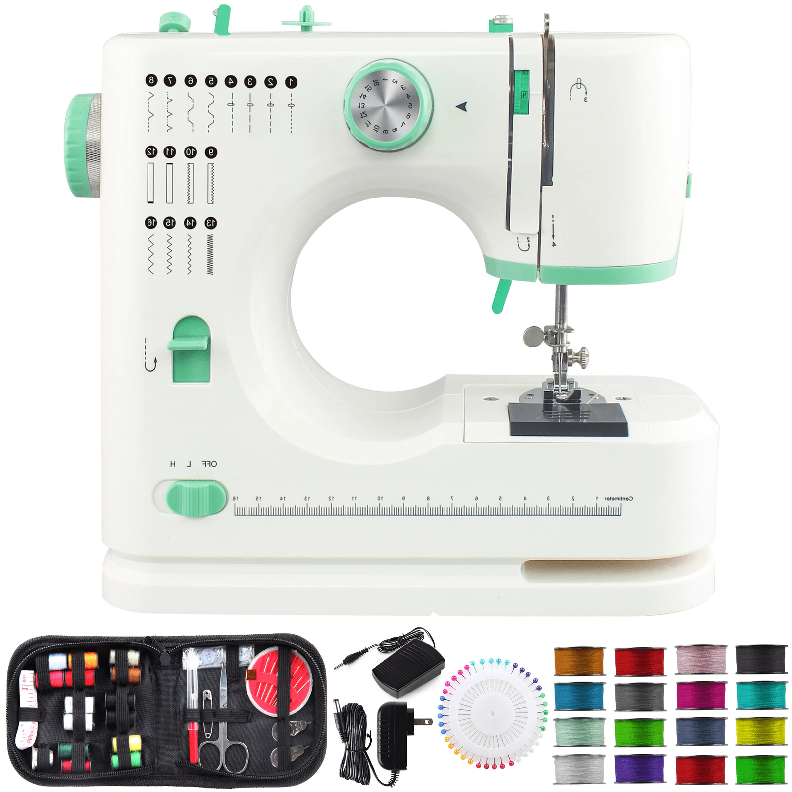 Beginner Sewing Machine with 16 Built-In Stitches and Foot Pedal-image