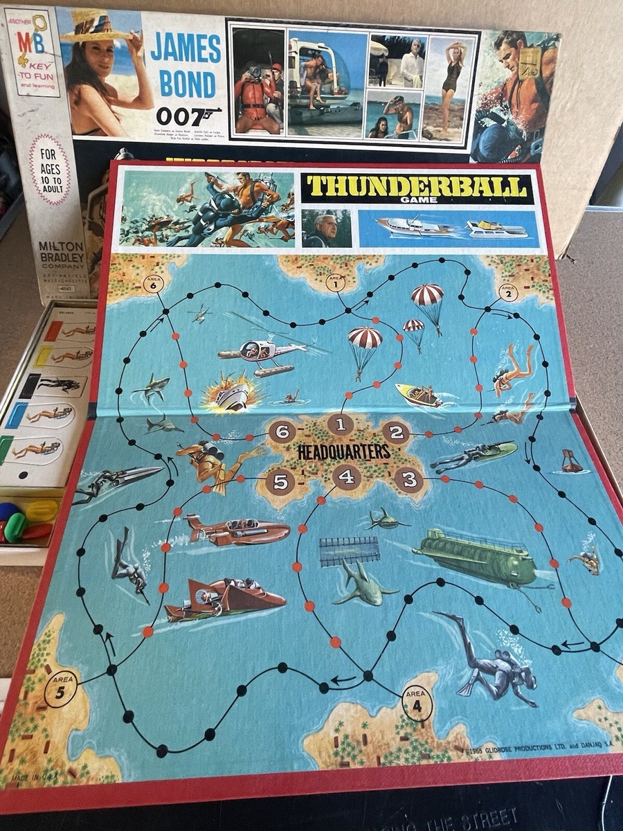 1965 Milton Bradley James Bond 007 Thunderball Game 1965 Milton Bradley James Bond 007 Thunderball Game