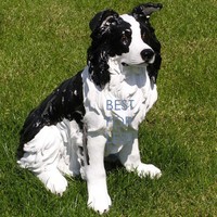 Border Collie Dekofigur Hundefigur Hund Statue Gartenfigur Deko Aufstellfigur