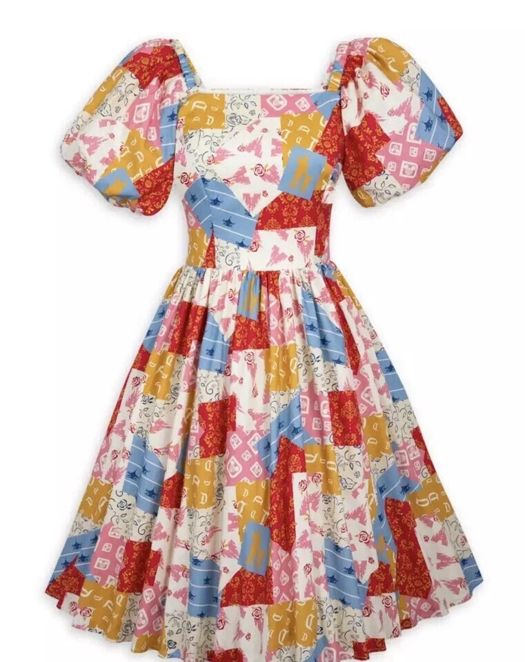 NUEVO Enagua Disney Dress Shop para mujer mediana logotipo de libro de cuentos Disneyland WDW