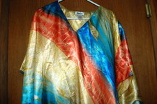 Goddess , Winlar long kaftan women satin dress one size Multi Colors