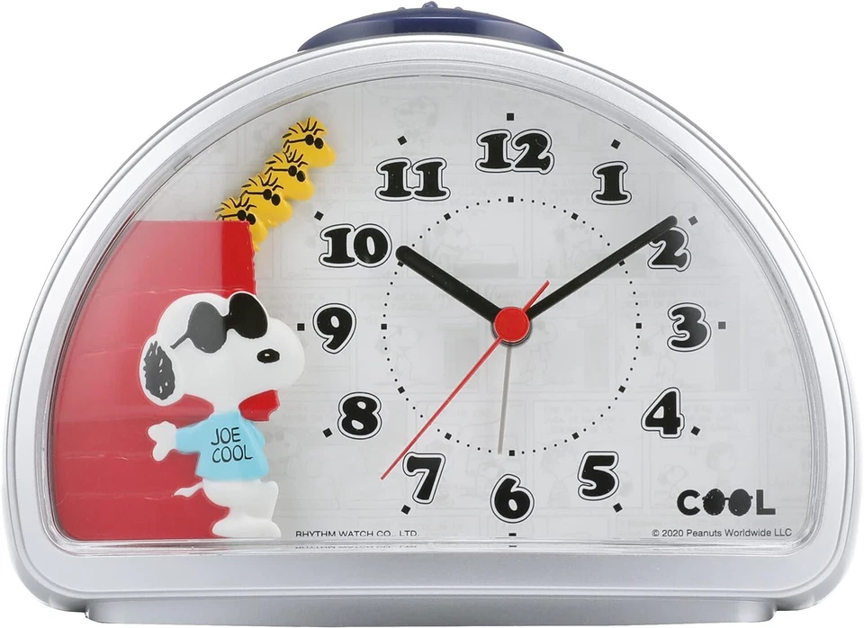 Snoopy Alarm Clock Electronic sound alarm silver JOE COOL Gift - Image 2 of 4