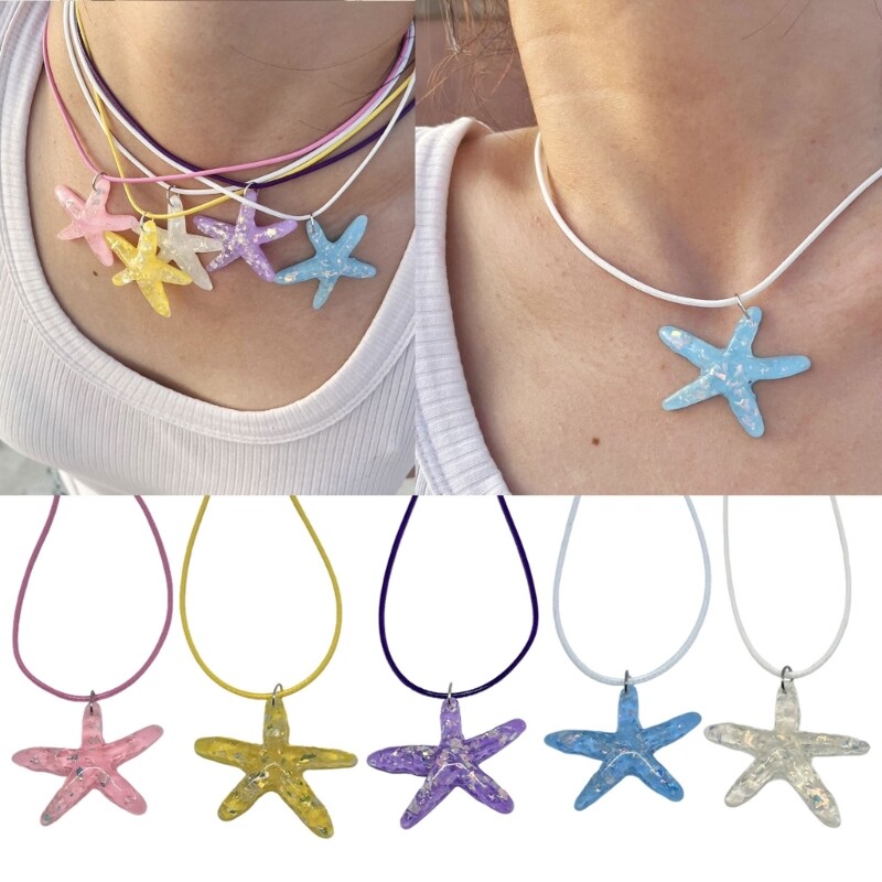 Resin Adjustable Necklace Women’s Boho Vacation Jewelry