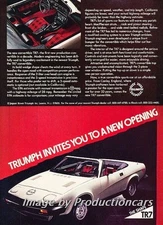 1979 1980 Triumph TR7 - Original Advertisement Print Art Car Ad D44