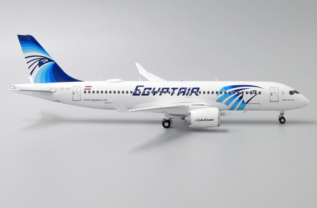 A220-300 EGYPT AIR REG: SU-GEY WITH STAND - JC WINGS