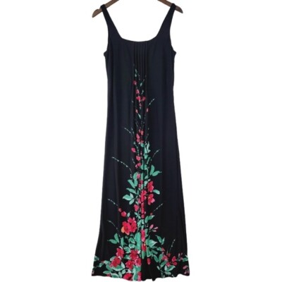 Glamour floral Maxi Slip Tank Dress 10 Stretch