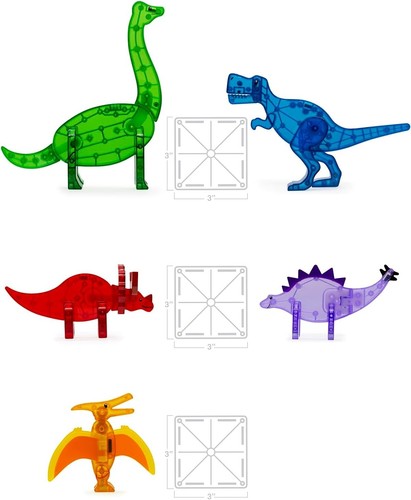 Original Magnetic Dinosaur Building Set - Safe, Durable & Educational Play - Picture 5 of 7