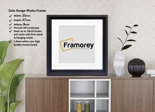 Sqaure Size Picture Frames Oslo Range With or Without White Mount - Picture 11 of 79